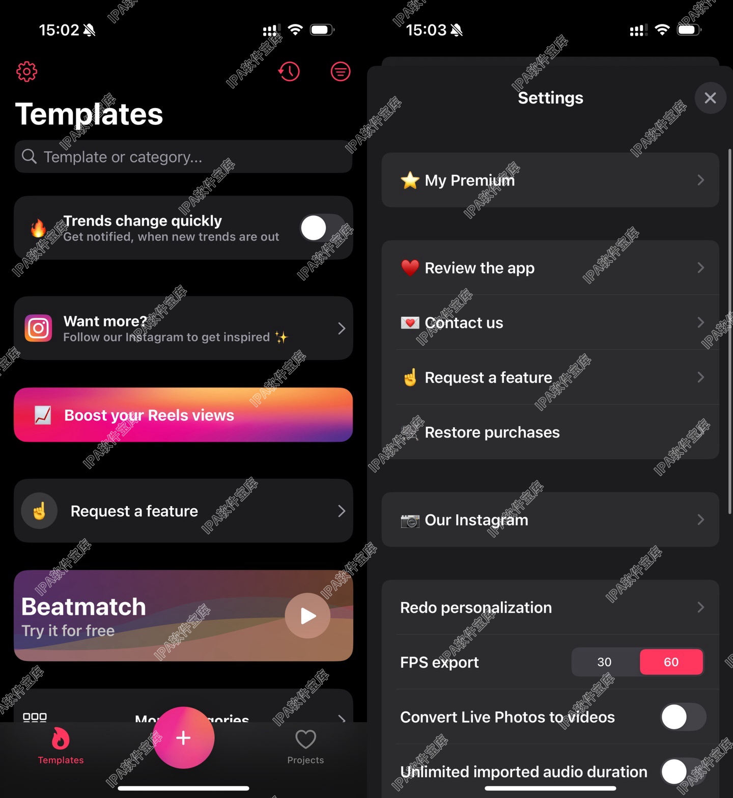图片[1]-Reels Templates & Maker3.5.3解锁会员-IPA资源免费下载站-IPA宝库-IPA商店-IPA软件安装包下载与iOS教程分享-ipa免费下载
